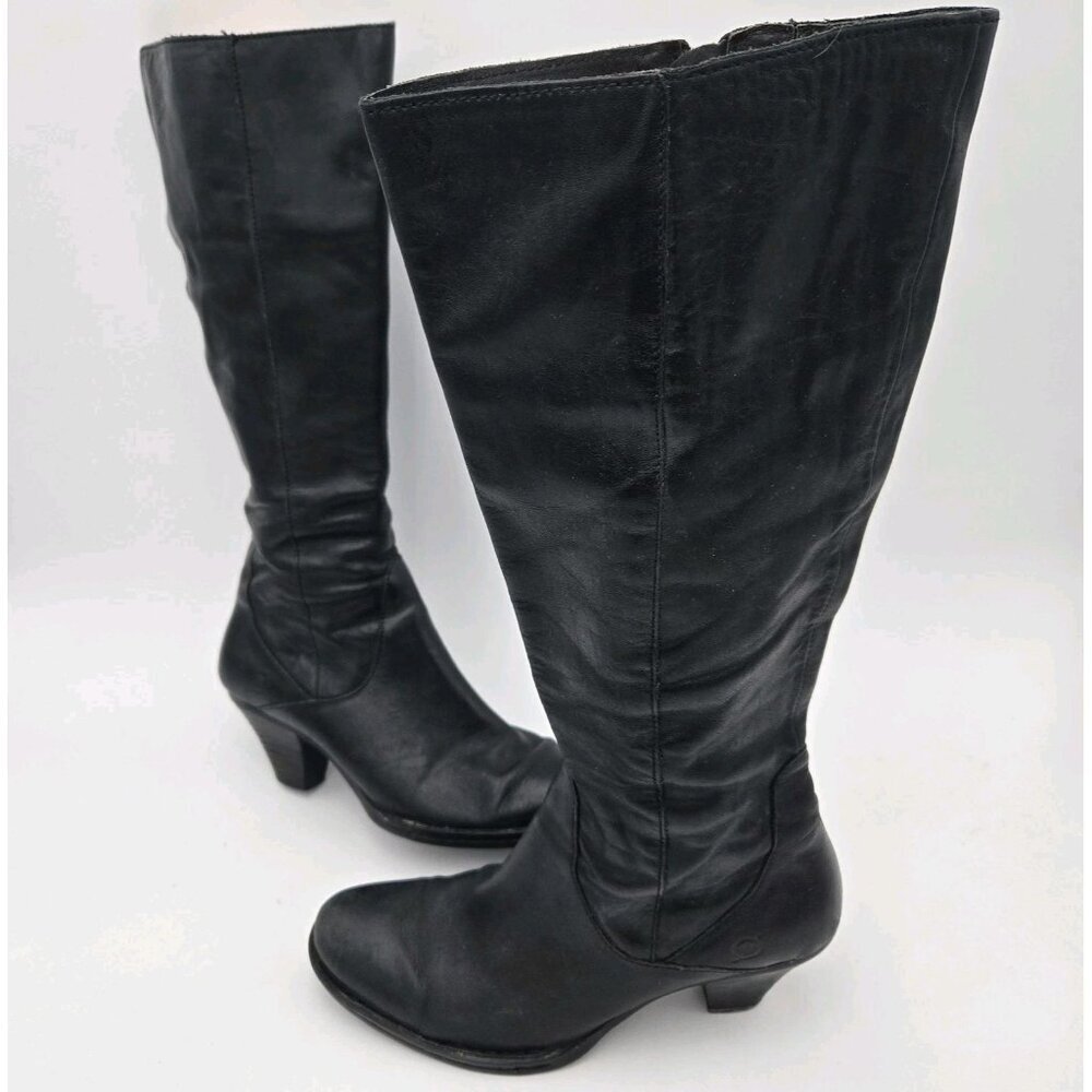 Elegant Black Heeled Boots for Women
